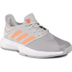 Buty adidas - GameCourt W EG2015 Gretwo/Sigcor/Grethr. Szare buty sportowe damskie Adidas, bez wzorów, z tworzywa sztucznego, sportowe, tenisowe. Za 249,00 zł.