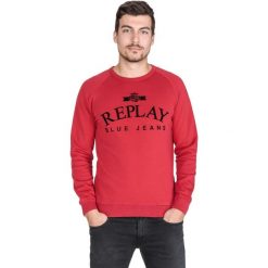 Replay Bluza Czerwony. Czerwone bluzy męskie Replay, s, z nadrukiem, z bawełny, bez kołnierzyka, bez rękawów, bez kaptura. Za 412,95 zł.