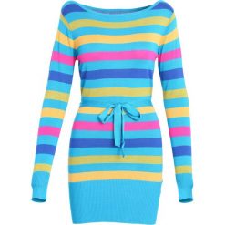 Niebieska Sukienka Never See. Niebieskie sukienki damskie dzianinowe marki Born2be, xl, oversize. Za 29,99 zł.