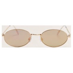 Mango - Okulary Tess4. Żółte okulary przeciwsłoneczne damskie marki Mango, owalne. Za 69,90 zł.