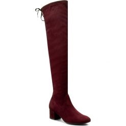 Muszkieterki NESSI - 882/N Bordo Sz. Czerwone buty zimowe damskie Nessi, z materiału, na obcasie. W wyprzedaży za 279,00 zł.