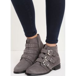 Szare Botki Locked Up. Szare buty zimowe damskie Born2be, przed kostkę, na płaskiej podeszwie. Za 69,99 zł.