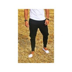 Button LONG PANTS zip 2 BUTTONS UNISEX czarne. Czarne spodnie męskie Button, m, z bawełny. Za 369,00 zł.