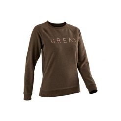 Bluza Gym & Pilates 500 damska. Brązowe bluzy damskie DOMYOS, xs, bez wzorów, z elastanu, bez rękawów, bez kaptura. Za 54,99 zł.