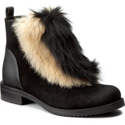 Buty zimowe damskie: Botki LORIBLU – 8I K2T187 KK Camoscio/Vitello Nero/Lap