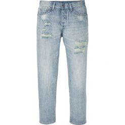 Dżinsy Regular Fit Straight bonprix jasnoniebieski "bleached". Niebieskie jeansy męskie bonprix, m, z nadrukiem. Za 64,99 zł.