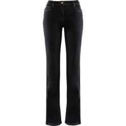 Dżinsy ze stretchem STRAIGHT, bestsellery bonprix czarny. Czarne jeansy damskie bonprix, z jeansu. Za 84,99 zł.