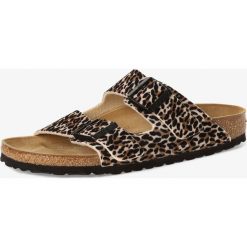 Birkenstock - Sandały damskie z dodatkiem skóry – Arizona BS, brązowy. Pomarańczowe sandały damskie Birkenstock, bez wzorów, ze skóry, eleganckie, bez obcasa, bez zapięcia. Za 359,95 zł.