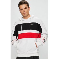 Fila - Bluza. Białe bluzy męskie Fila, xs, z nadrukiem, z bawełny, z kapturem, bez rękawów, z kapturem. W wyprzedaży za 299,90 zł.