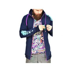 Rad Riders Zip Through by Don'T Need No Samurai, Cutting Edge Stuff. Niebieskie bluzy męskie Don't need no samurai, na zimę, s, bez wzorów, bez kołnierzyka, bez rękawów, bez kaptura. Za 339,00 zł.