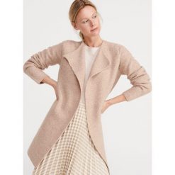 Kardigan - Beżowy. Brązowe swetry damskie Reserved, s, bez wzorów. Za 139,99 zł.