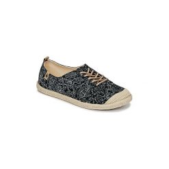 Espadryle Roxy FLORA LACE UP J SHOE BLK. Czarne espadryle damskie marki Roxy, bez wzorów, bez obcasa. Za 159,20 zł.