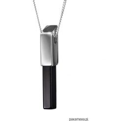 Wisiorek krótki z kolekcji EDGY/ SILVER/onyx. Szare wisiorki damskie Pakamera, krótkie. Za 145,00 zł.