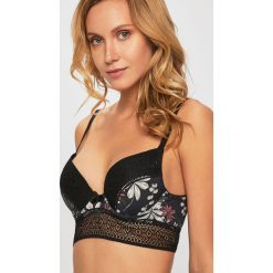 Etam - Biustonosz Summer Exotic. Czarne biustonosze Etam, w koronkowe wzory, z elastanu. W wyprzedaży za 119,90 zł.