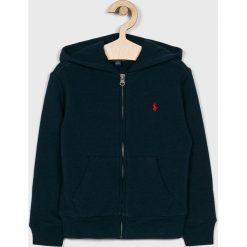 Polo Ralph Lauren - Bluza dziecięca 110-128 cm. Niebieskie bluzy chłopięce Polo Ralph Lauren, bez wzorów, z bawełny, bez rękawów, z kapturem. Za 279,90 zł.