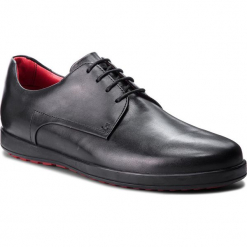 Półbuty BOSS - Flat 50380212 10204495 01 Black 001. Czarne półbuty skórzane męskie Boss. Za 729,00 zł.