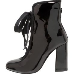 Botki damskie lity: Glamorous Botki na obcasie black