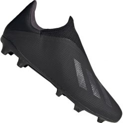 Buty piłkarskie adidas X 19.3 Ll Fg M EF0599. Czarne buty sportowe męskie Adidas, na jesień, z materiału, na sznurówki, do piłki nożnej. W wyprzedaży za 399,00 zł.