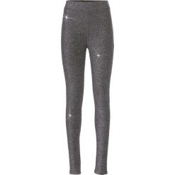 Legginsy z lureksową nitką bonprix srebrny. Szare legginsy bonprix. Za 89,99 zł.