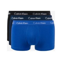 Calvin Klein 3-pack Bokserki Czarny Niebieski. Niebieskie bokserki męskie Calvin Klein, bez wzorów, z elastanu. Za 188,95 zł.