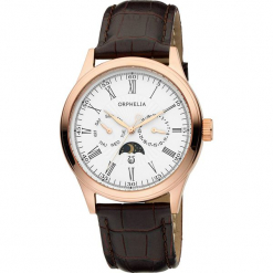 Zegarek kwarcowy w kolorze brązowo-biało-różowozłotym. Brązowe, analogowe zegarki męskie Esprit Watches, ze stali. W wyprzedaży za 272,95 zł.