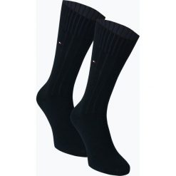 Tommy Hilfiger - Skarpety męskie pakowane po 2 szt., niebieski. Niebieskie skarpetki męskie TOMMY HILFIGER, bez wzorów, z bawełny. Za 49,95 zł.