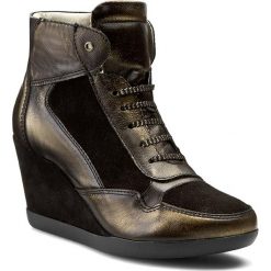 Buty zimowe damskie: Sneakersy DOLCE PIETRO – 0853-082-01-1 Czarno/Złoty