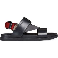 Geox - Sandały. Czarne kapcie męskie Geox, ze skóry. Za 429,90 zł.