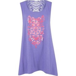 Top plażowy bonprix w kolorze bzu z nadrukiem. Szare topy damskie marki Mohito, l, z asymetrycznym kołnierzem. Za 59,99 zł.