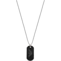 Emporio Armani - Naszyjnik. Czarne naszyjniki męskie Emporio Armani, ze stali. W wyprzedaży za 399,90 zł.