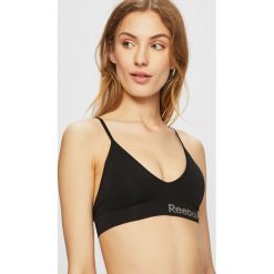 Reebok - Biustonosz sportowy. Czarne biustonosze sportowe damskie Reebok, xs, z haftami, z elastanu. Za 79,90 zł.