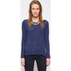 SWETER DŁUGI RĘKAW DAMSKI KLASYCZNY. Niebieskie swetry klasyczne damskie marki Top Secret, z dzianiny, klasyczne, z klasycznym kołnierzykiem. W wyprzedaży za 39,99 zł.