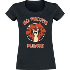 Kubuś Puchatek Tigger - No Photos Please Koszulka damska biały. Białe t-shirty damskie marki Kubuś Puchatek, l, z nadrukiem, z okrągłym kołnierzem. Za 74,90 zł.