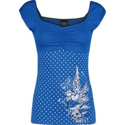 Alchemy England Femme Fatale Koszulka damska niebieski. Niebieskie bluzki damskie marki Alchemy England, s, w koronkowe wzory, z koronki. Za 62,90 zł.