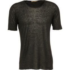 Nuur GIROCOLLO SEAMLESS Tshirt basic black. Czarne koszulki polo męskie marki Nuur, m, ze lnu. W wyprzedaży za 419,50 zł.