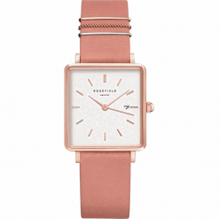 Rosefield The Boxy White Old Pink Rose Gold QOPRG-Q026. Różowe zegarki damskie Rosefield, pozłacane. W wyprzedaży za 289,00 zł.
