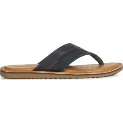 Geox Artie Japonki Czarny. Czarne klapki męskie Geox, w paski, ze skóry. Za 654,95 zł.