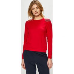 Liu Jo - Sweter. Czerwone swetry klasyczne damskie marki Liu Jo, s, z bawełny, z okrągłym kołnierzem. Za 559,90 zł.