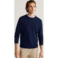 Mango Man - Sweter Avena. Żółte swetry męskie Mango Man, s, bez wzorów, z bawełny, z okrągłym kołnierzem, bez kaptura. Za 119,99 zł.