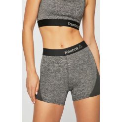 Reebok - Szorty. Szare spodenki sportowe damskie Reebok, s, bez wzorów, z elastanu, sportowe. W wyprzedaży za 59,90 zł.