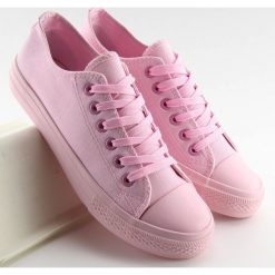 Trampki damskie monocolour różowe NB176 PINK. Różowe sneakersy damskie obuwie damskie, z materiału. Za 40,98 zł.