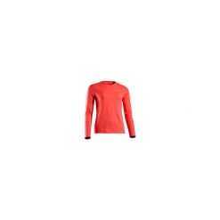 Koszulka Tenis Z Długim Rękawem Essentiel Damska. Różowe t-shirty damskie ARTENGO, bez wzorów, z elastanu, sportowe, bez kołnierzyka. Za 24,99 zł.