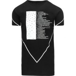 T-shirty męskie z nadrukiem: T-shirt męski z nadrukiem czarny (rx1970)