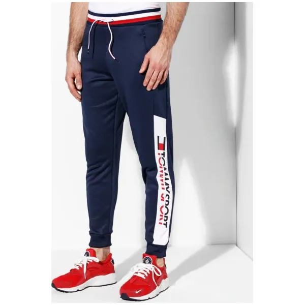 Tommy Sport Spodnie Jogger 251 , granatowy, rozmiar M. Niebieskie spodnie męskie TOMMY HILFIGER, do pracy, m, bez wzorów, z bawełny, sportowe. W wyprzedaży za 319,99 zł.
