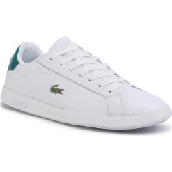 Sneakersy LACOSTE - Graduate 120 1 Sma 7-39SMA0020082 Wht/Grn. Białe sneakersy męskie Lacoste, bez wzorów, ze skóry ekologicznej, bez zapięcia. W wyprzedaży za 319,00 zł.