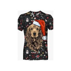 Doggy Xmas men's t-shirt. Brązowe t-shirty męskie Mars from venus, s, bez wzorów, bez kołnierzyka. Za 84,50 zł.