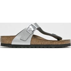 Birkenstock - Japonki Gizeh. Szare klapki damskie marki Birkenstock, bez wzorów, ze skóry, na niskim obcasie. Za 269,90 zł.