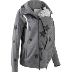Bluza rozpinana ciążowa z wstawką niemowlęcą na nosidełko bonprix szary melanż - szary łupkowy. Szare bluzy ciążowe bonprix, s, melanż, z dzianiny. Za 169,99 zł.