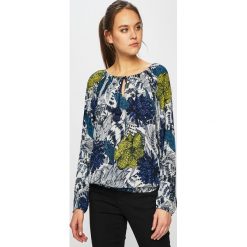 Desigual - Bluzka. Niebieskie bluzki damskie Desigual, na co dzień, s, w kwiaty, z wiskozy, casualowe, z okrągłym kołnierzem, bez rękawów. W wyprzedaży za 199,90 zł.