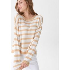 Sweter oversize - Paski. Szare swetry damskie marki House, s, w paski, bez rękawów, bez kaptura. Za 59,99 zł.